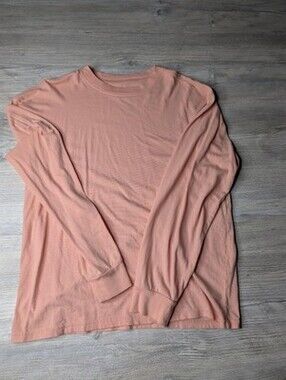 PS Basics Men's Long Sleeve Shirt Pink Size small